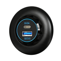 Chargeur de voiture d'usine à charge rapide pour téléphone, prise d'alimentation USB-A QC3.0 et double port USB-C, chargeur de voiture USB pour camping-car