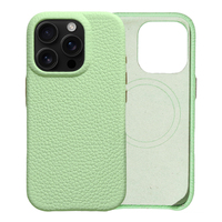 Étui de téléphone portable personnalisable en cuir pleine fleur antichoc avec design épuré pour iPhone 15 16 17 18 Pro Max Duo
