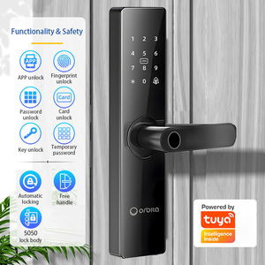 Cerradura Inteligente Biométrica con Huella Dactilar para Puerta, Cerradura Electrónica <span class=keywords><strong>Digital</strong></span> sin Llave con WiFi y Aplicación TTlock Tuya para Apartamento - Product Image 1