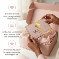 Carte de Remerciement Mini Personnalisée avec Logo, Carte de Décoration Cadeau Blanche avec Estampage à Chaud, Fourniture DIY pour Scrapbooking, Invitations de Fête et Décoration de Mariage