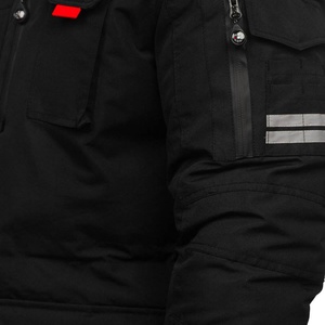 Chaqueta de Plumón para Hombre de Secado Rápido, Chaqueta Corta de Invierno, Cortavientos, Chaqueta Acolchada con Capucha para Mayor Comodidad - Product Image 6