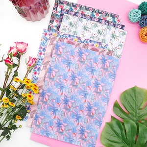 Lot de 7 feuilles de tissu synthétique en vinyle imitation <span class=keywords><strong>cuir</strong></span>, <span class=keywords><strong>imprimé</strong></span> floral ananas, 8x12 pouces, pour nœuds, boucles d'oreilles et loisirs créatifs - Product Image 5
