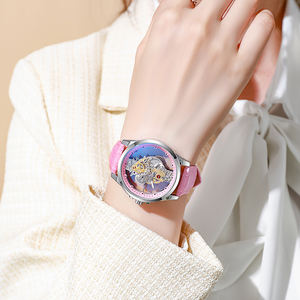 OEM ODM personalizzato da <span class=keywords><strong>donna</strong></span> orologio al quarzo con scheletro in pelle per Logo personalizzato da <span class=keywords><strong>donna</strong></span> - Product Image 2