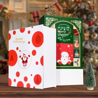 Calendrier de l'Avent de Noël transfrontalier, boîte à 12 compartiments, vide, spécial, rectangulaire, UV, pour rouges à lèvres en boîte mystère