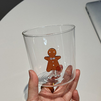 Verre à boire artisanal en forme d'arbre de Noël 3D, en borosilicate haute résistance, simple paroi, sans couvercle, pour usage domestique