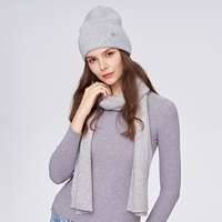 Ensemble de bonnets et d'écharpes pour femmes, bonnet en tricot de laine avec longue et douce écharpe scintillante, cache-cou, 2 en 1, cadeau