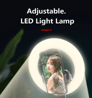 Offre Spéciale L07 6 pouces Selfie Anneau Lumières Avec Trépied Vidéo Selfie Bâton Led Anneau Lampe À Piles Luz Anneau Lumière