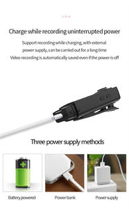 A18 كاميرا سفر بمشبك مع فيديو P عالية الدقة عدسة زاوية واسعة تنبيهات الحركة للمشي لمسافات طويلة التخييم Vlogging - Product Image 3