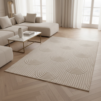 Großhandel Maßgefertigter Moderner Geometrischer Mikrofaser-Jacquard-Teppich |   Maschinell gefertigt, rutschfest, umweltfreundlich, maschinenwaschbar