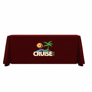 Tùy chỉnh Polyester Stretch Spandex Khăn trải bàn với biểu tượng tùy chỉnh cho các sự kiện & Thương mại cho thấy quảng cáo bảng Bìa - Product Image 2