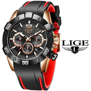 LIGE 10030 Morden Style Nouveauté Haute Qualité Nouvelle Arrivée Bas quantité minimale de commande Étanche Promotionnel Hommes Montre à Quartz Bracelet en Acier Inoxydable - Product Image 5