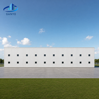 Bâtiment d'entrepôt en acier 24x60x10.5 pour projet américain, conçu pour une planification flexible de l'espace de stockage