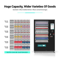 Máquina Expendedora de Bebidas Automática de Alibaba, Tienda Automatizada Abierta las 24 Horas, Máquina Expendedora de Bebidas Combinada Grande con Control de Temperatura