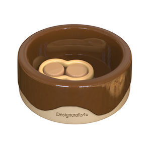 Tigela de Cerâmica para Cães de Alimentação Lenta, Estilo Osso, Design Anti-Gulpe, Tigela para Animais de Estimação para Cães Médios e Grandes - Product Image 1