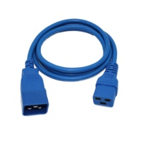 Câble d'alimentation IEC 60320 C19 vers C20 16A 250V H05VV-F 3X1.5MM pour appareils électroménagers 100% cuivre