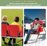 Chaise de stade extérieure ODM&OEM Iron Moon, légère, durable, accoudoirs extra rembourrés, poignée de transport, pour le parc, le camping, les événements sportifs