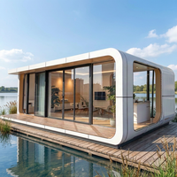 Chambre capsule mobile préfabriquée, hôtel, villa, mini-maison moderne, conteneur, maison modulaire préfabriquée avec meubles et cuisine