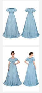 Vestido de Fiesta HP Bridgton - Falda de Cosplay Estilo Princesa Regency de la Era Victoriana con Cola Fluida - Product Image 5