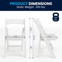 Chaise pliante en résine rembourrée blanche, moderne, portable et empilable, pour jardin, villa, mariage, salon, appartement - Vente en gros