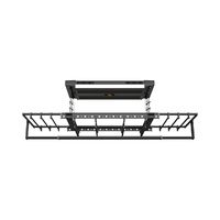 Séchoir à linge électrique intelligent F4HK avec télécommande, éclairage LED, 6 barres à serviettes et 12 pinces pour salle de bain, balcon et usage intérieur