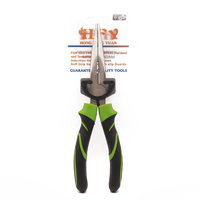 Pince coupante professionnelle GK-D009 6 et 8 pouces pour fil d'acier, manche TPR vert-noir, durable, à bec effilé, qualité industrielle, pour le bricolage