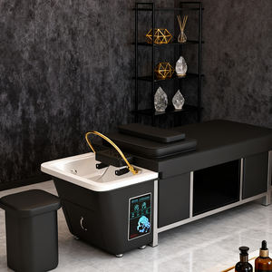 Silla de champú multifuncional con logotipo de Color personalizable, diseño moderno, salón de belleza de acero inoxidable, lavabo de cerámica de alta densidad - Product Image 2