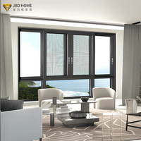 Ventanas Corredizas de Aluminio de Diseño Moderno, Ventanas Residenciales de Doble Vidrio Templado, Ventanas Corredizas para Casas