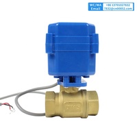 Mini robinet à tournant sphérique motorisé en laiton à deux voies de 3/4 pouces avec actionneur 24v 220v équipement de conduite d'eau à bas prix OEM pris en charge