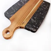 गुणवत्ता काले संगमरमर बबूल की लकड़ी spliced काटने बोर्ड लकड़ी पनीर बोर्ड पनीर प्लेट केक ट्रे