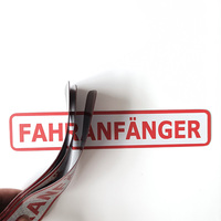 Stiker Peringatan Mobil PVC Tahan Air, Dapat Dilepas, Custom Grosir, Tahan UV, Magnet