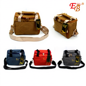 Sac à lunch isotherme écologique 9"X7"X5" en polyester Oxford durable avec fermeture éclair, portable pour usage extérieur - 48 pièces/carton PEVA - Product Image 1