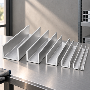 Profils de canaux en aluminium à section transversale en U pour le montage de composants de charpente, la protection des bords et les applications industrielles - Product Image 1