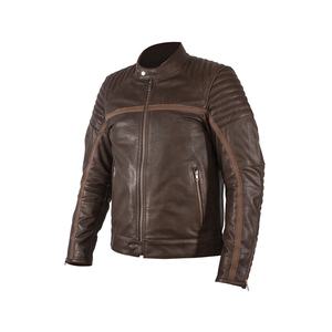 Distressed-Brown Casual-Vintages imperméables en cuir de vachette de qualité supérieure printemps-automne hommes respirant en cuir véritable veste de moto - Product Image 1