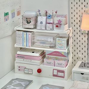 Desktop <b>Storage</b> <b>Rack</b> 3 Layers Tabletop Mount Office Organizer Cosmetic Stationery Holder - Product Image 2