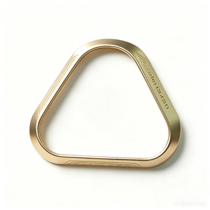Poignée triangulaire en métal brossé sur mesure OEM, usinage CNC, logo personnalisé, pièces de poignée pour sacs d'extérieur - Product Image 4