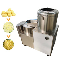 Machine commerciale de nettoyage, de pelage et de découpe des pommes de terre, machine de préparation des pommes de terre tout-en-un
