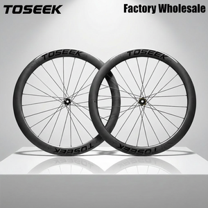 Set di Ruote in Carbonio TOSEEK Personalizzato 700c, Cerchio in Fibra di Carbonio di Alta Qualità 38/50/58*28mm per Biciclette da Competizione - Product Image 1