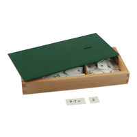 MA053 Caja de PVC para Ecuaciones de Resta y Diferencias, Materiales Montessori, Juguetes Educativos de Madera Montessori para Niños