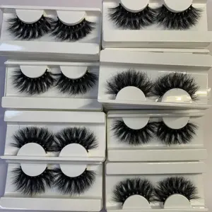 Qingdao MJMOJO wholesale siberian mink lashes 3D 25mm real mink eyelashes