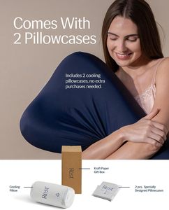 Riposo seminfool cuscino di raffreddamento <span class=keywords><strong>grigio</strong></span> chiaro per tutta la notte regolazione della temperatura supporto ergonomico cuscino letto istantaneo - Product Image 2