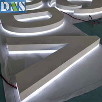Lettres de signalisation extérieure 3D rétroéclairées en acrylique personnalisées avec bandes LED, numéros lumineux et logo électronique pour la décoration d'entreprise