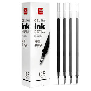 Deli Gel Ink <b>Refill</b> 0.5 Mm Bullet Tip Black For Office School Use - Product Image 5