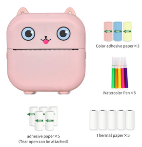 طابعة حرارية صغيرة - طابعة صور محمولة لاسلكية، قابلة لإعادة الشحن عبر <span class=keywords><strong>USB</strong></span> لطباعة الملاحظات/الملصقات/الدفاتر - Product Image 5