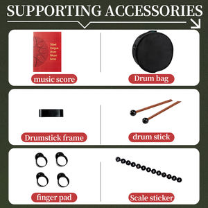 Handpan/Drum Eteris Profesional 14-Inci 15-Nada - Tongue Drum Baja Berkualitas Tinggi, Kuat, Langsung dari Pabrik, Alat Musik - Product Image 4