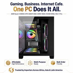 Ordinateur de bureau en promotion, ensemble complet, <span class=keywords><strong>AMD</strong></span> R5 9600X Gaming, DDR5 16 Go, SSD NVME 512 Go, RTX5060ti 8 Go GDDR6, Win 11 Pro - Product Image 1