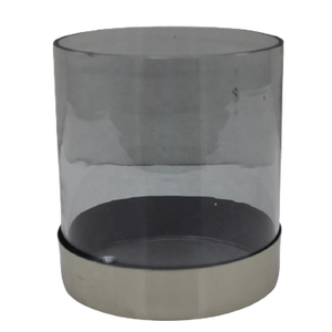 Venta al por mayor soporte votivo de vidrio a granel para la decoración del hogar soporte de vela de diseño moderno con Acabado niquelado para la decoración del hogar - Product Image 2