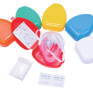 Máscara CPR Máscara de rescate CPR para adultos y niños Máscara CPR de resucitador de válvula única desmontable - Product Image 1