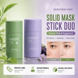 OEM/ODM/OBM <span class=keywords><strong>MEIDIAN</strong></span> pour le contrôle du sébum du visage et le resserrement des pores, masque solide en argile verte pour un nettoyage en profondeur et une hydratation - Product Image 1