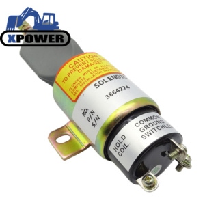 Solenoide de Corte/Parada de Combustible 24V 1751-24E7U1B1S5A 3864274 para 4BT 3.9 4B3.9 6BT 5.9 6B5.9 S6K 6D31 6D14 E70B E200B 320 320B 320C - Product Image 1
