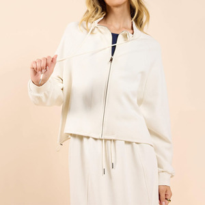 Gonna da donna in due pezzi Set <span class=keywords><strong>felpa</strong></span> con Zip Maxi abito abbinato a Maxi gonne Casual 2 pezzi Set di abiti - Product Image 3